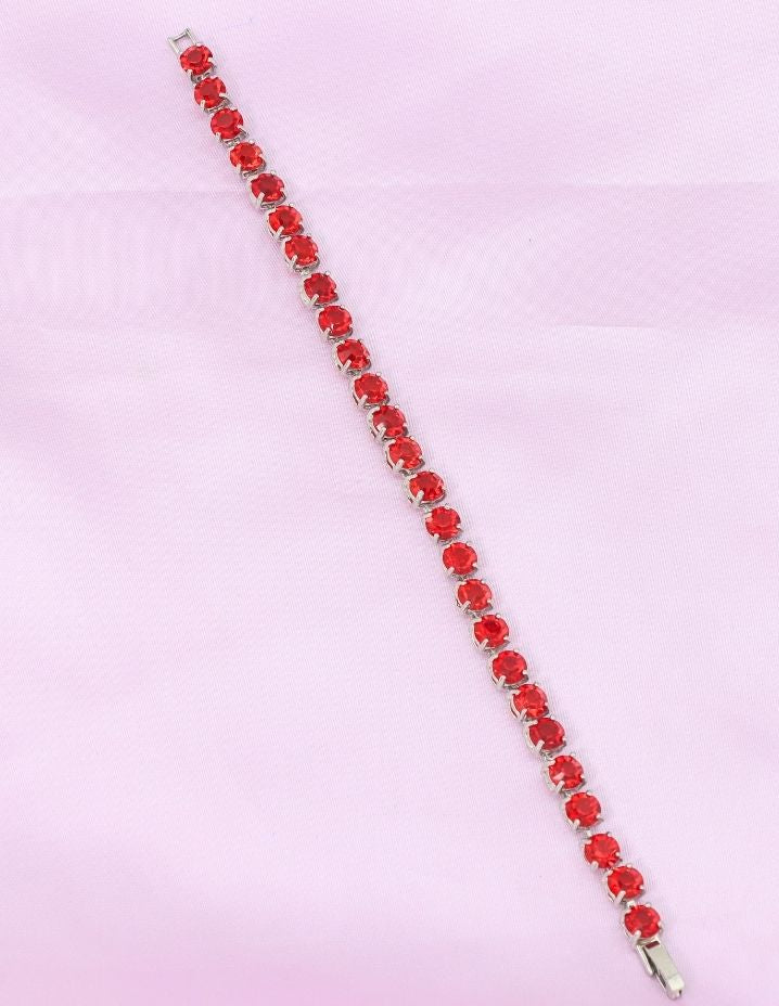 Designer Rhodium Chain Bracelet