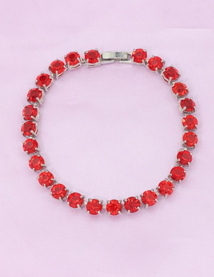 Designer Rhodium Chain Bracelet