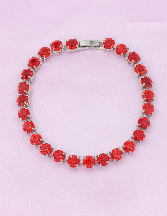 Designer Rhodium Chain Bracelet