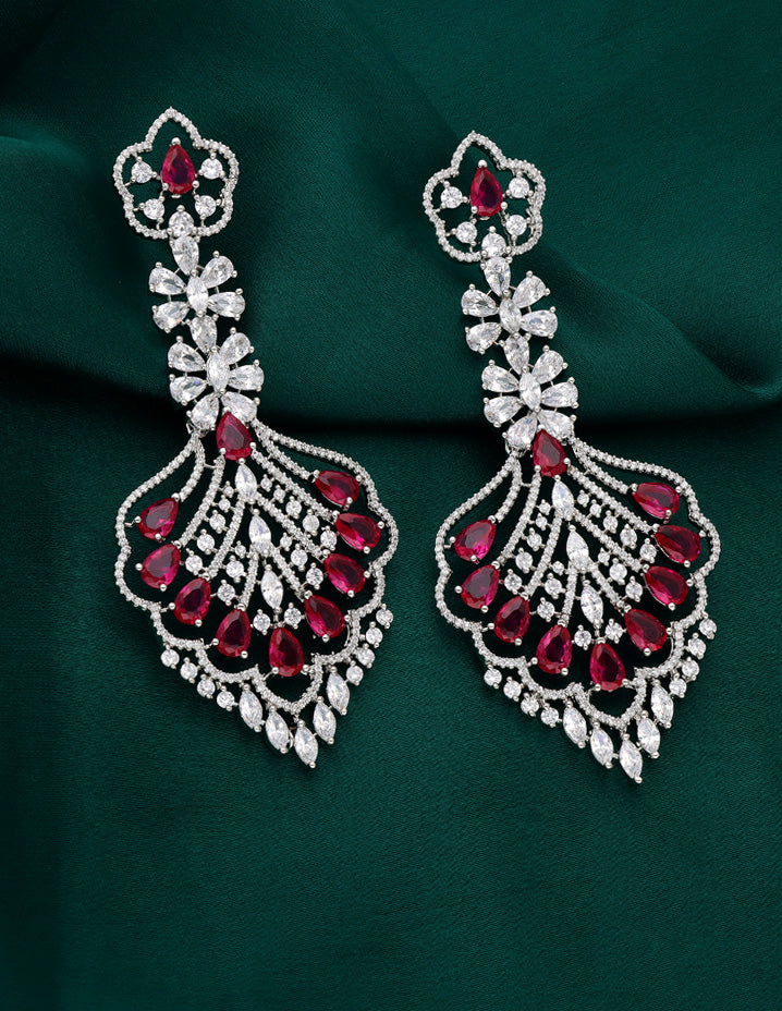 Zirconia Chandbali Earrings