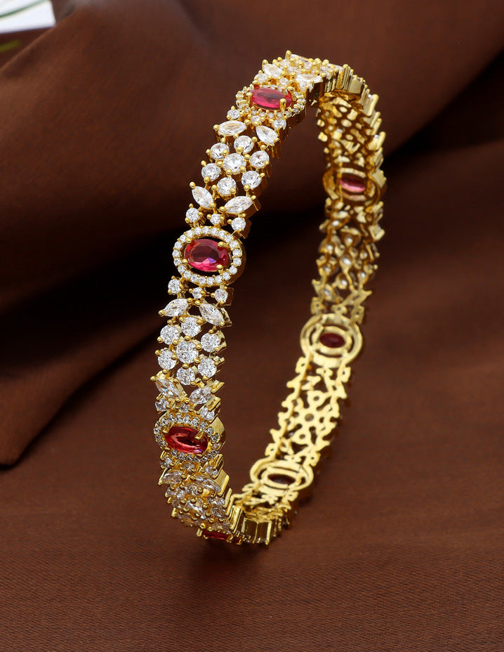 Zircon Kada Bangle zbgl10873/Gold