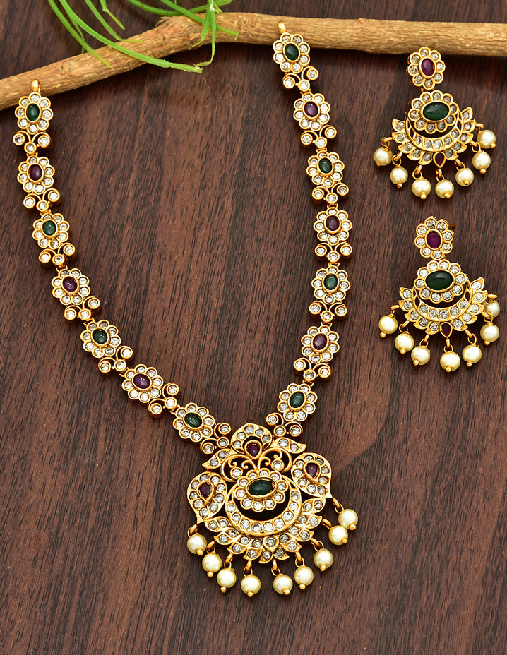 Antique Zirconia Necklace Set 127934