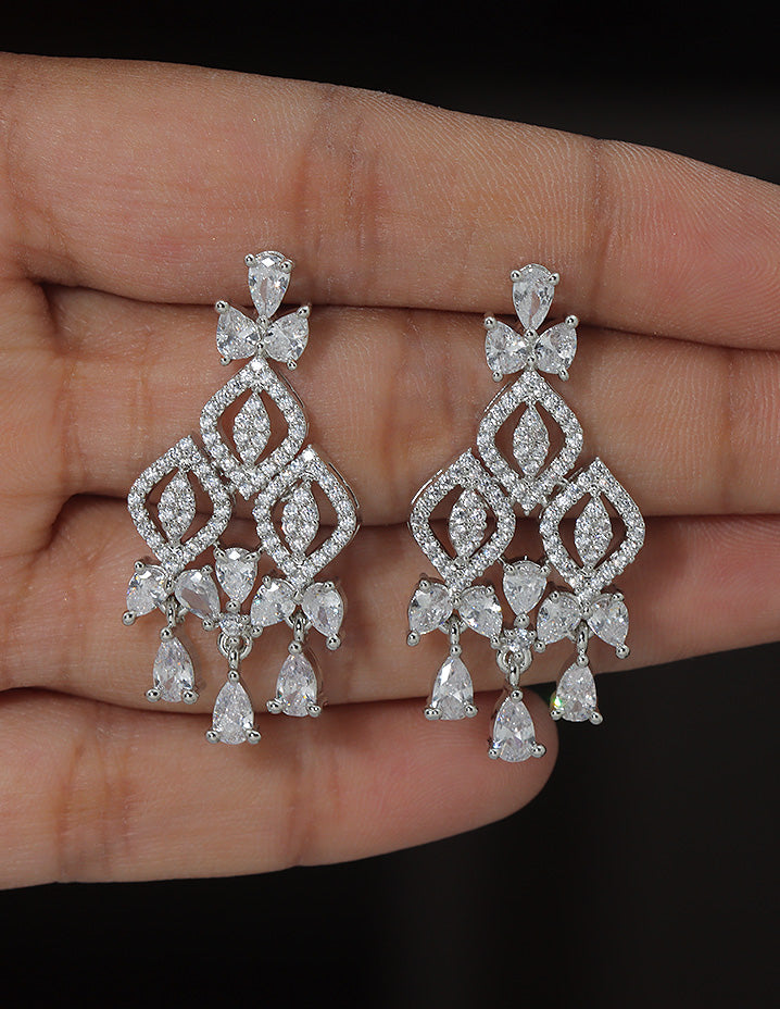 Designer Zirconia Diamond Dream Dangler Earrings