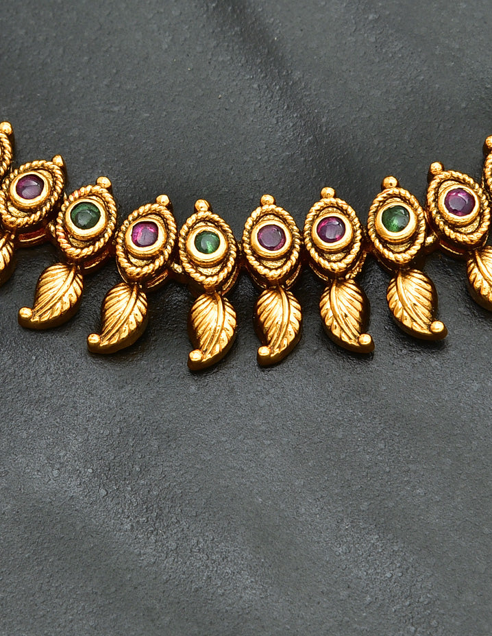 Antique Kempu Necklace Set