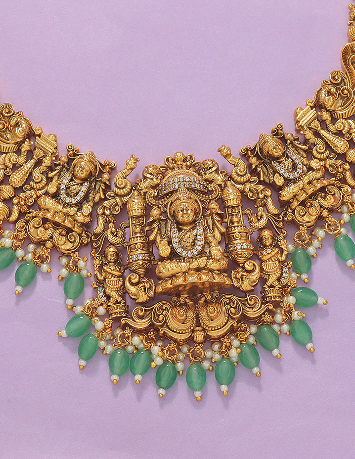 Designer Lakshmi Devi Grand Wedding Haaram Set