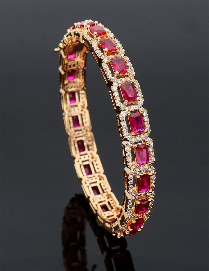 Zircon Kada Bangle zbgl10878/Gold