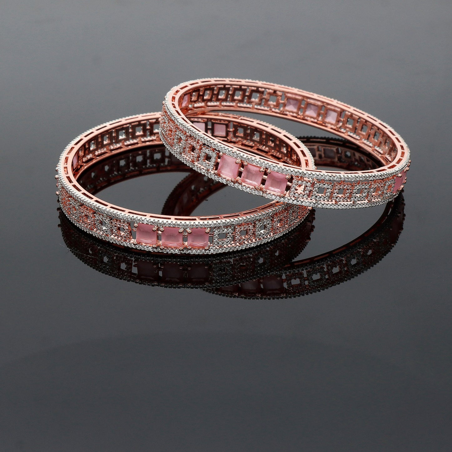 Zirconia Bangles ZBGL10842/rosegold