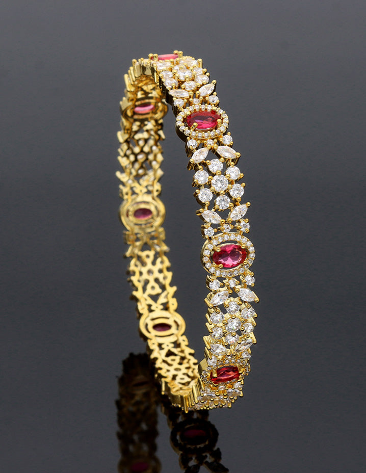 Zircon Kada Bangle zbgl10873/Gold