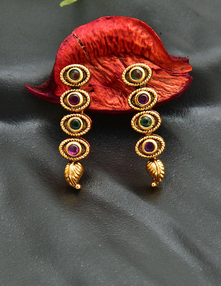 Antique Kempu Necklace Set