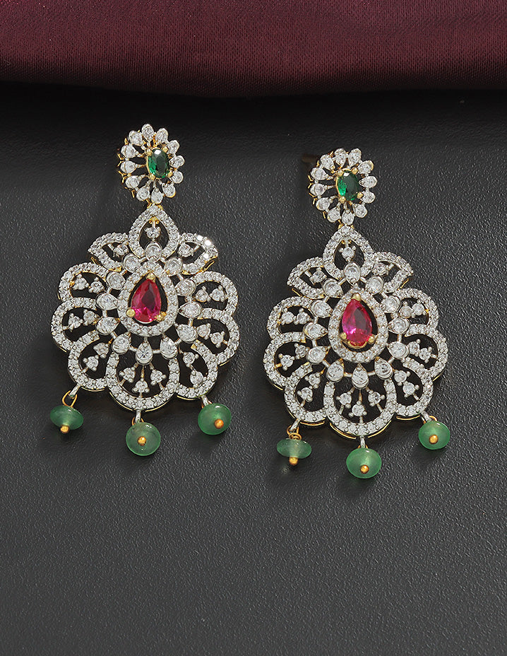Designer GJ Polish Zirconia Necklace Set