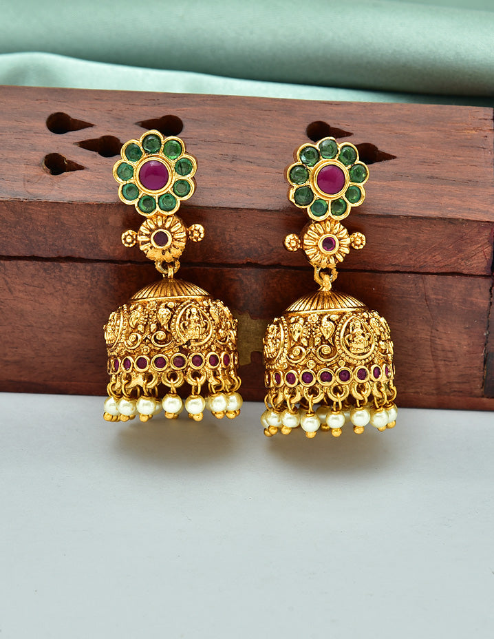 Antique Lakshmi Devi Pattern Necklace Set