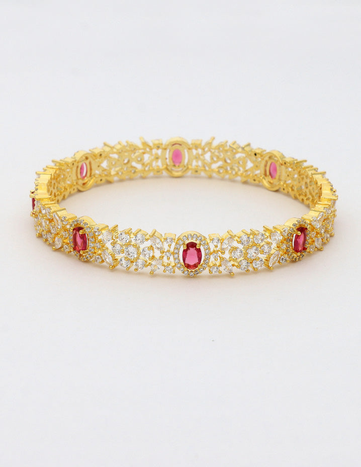 Zircon Kada Bangle zbgl10873/Gold