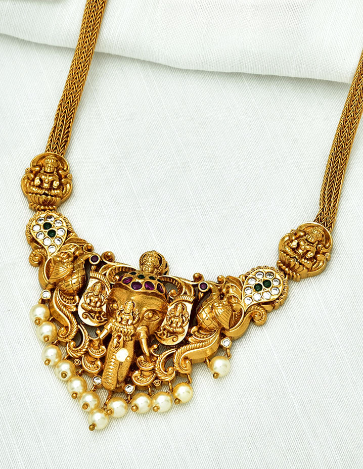 Antique Kempu Necklace Set