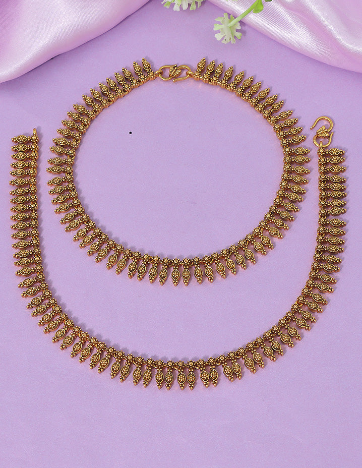 Designer Antique Traditional Kempu Anklets