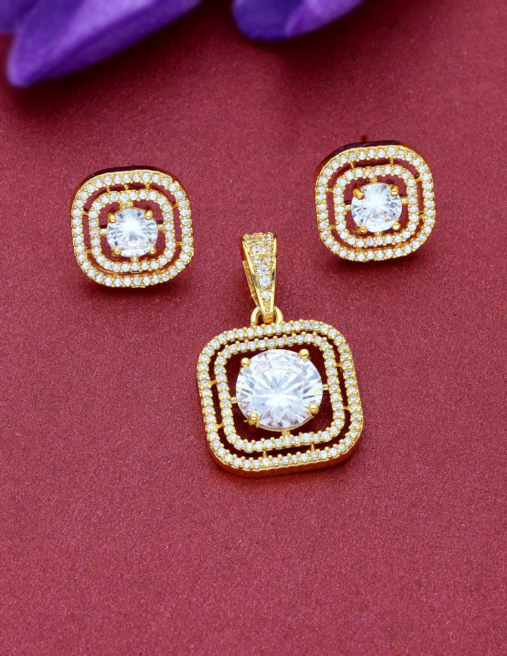 Zirconia Fancy Pendant Set