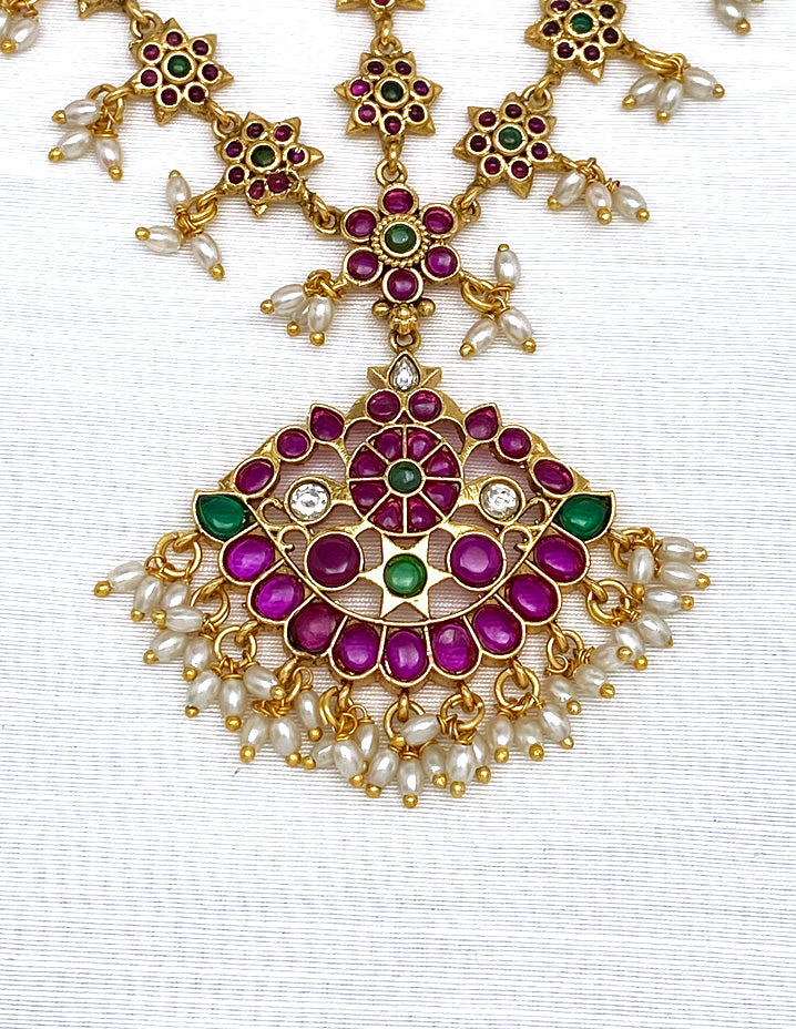 Antique Kempu & Emerald Damini