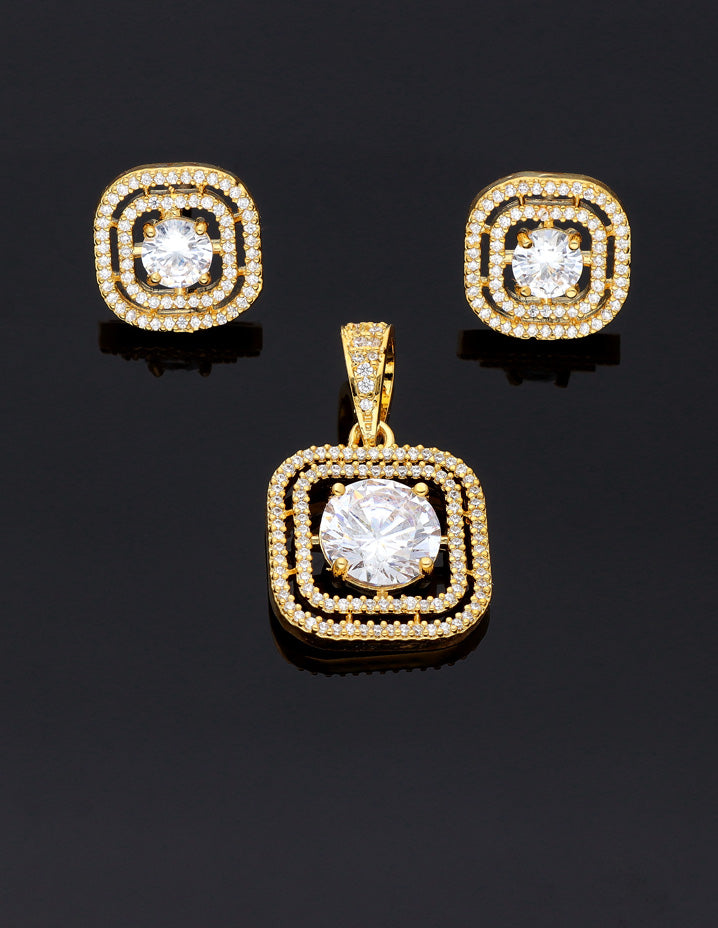 Zirconia Fancy Pendant Set