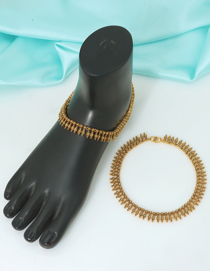 Designer Antique Traditional Kempu Anklets