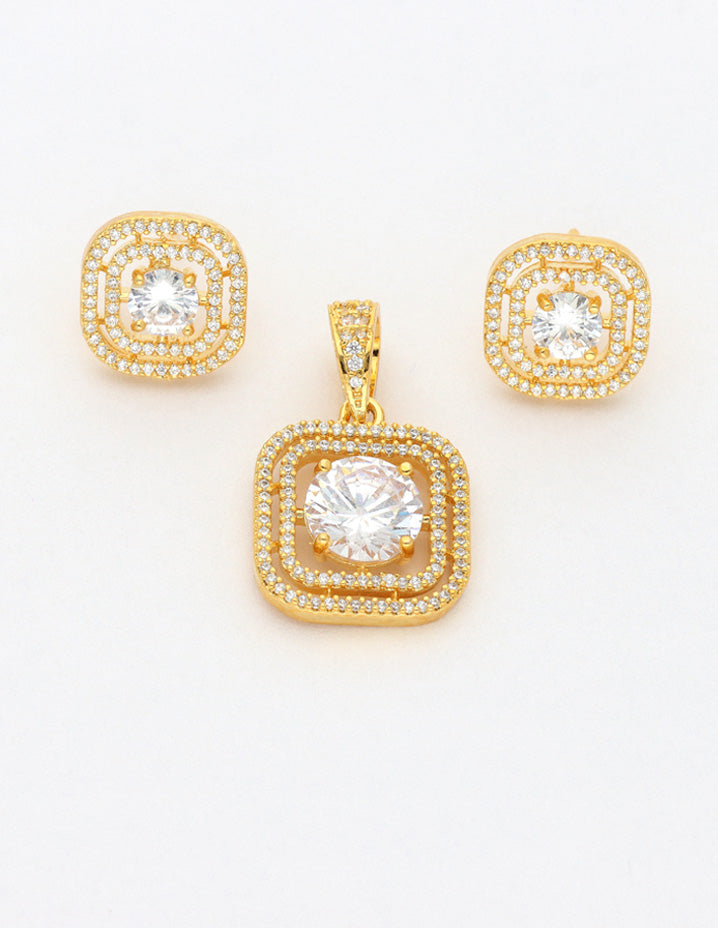 Zirconia Fancy Pendant Set