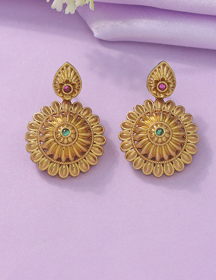 Designer Elegant Matt Kempu Necklace Set