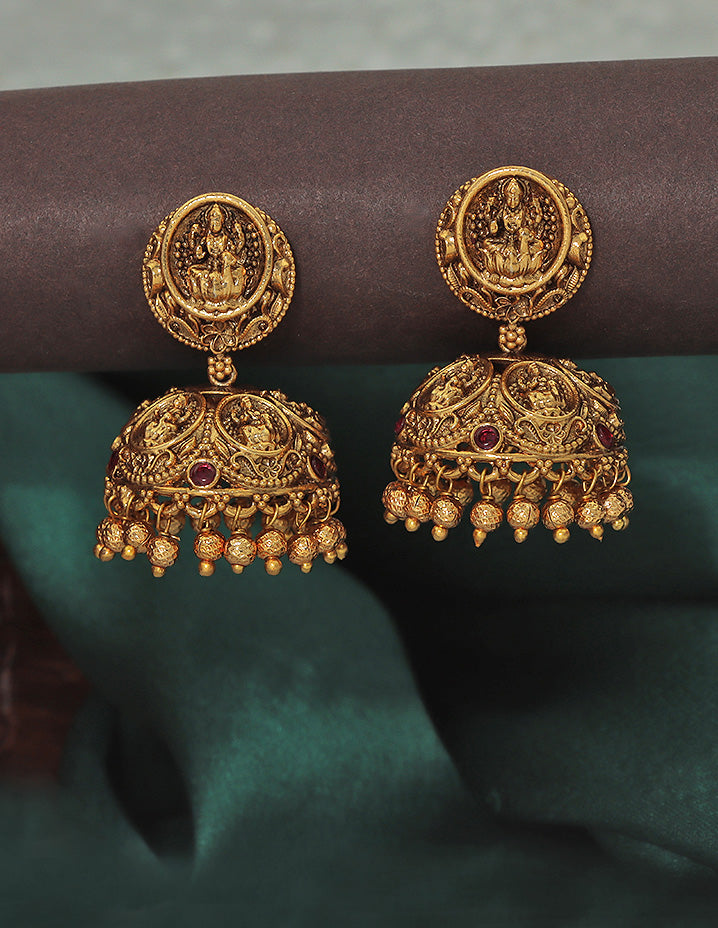Designer Matt Kempu lakshmi Devi Jhumka Earrings