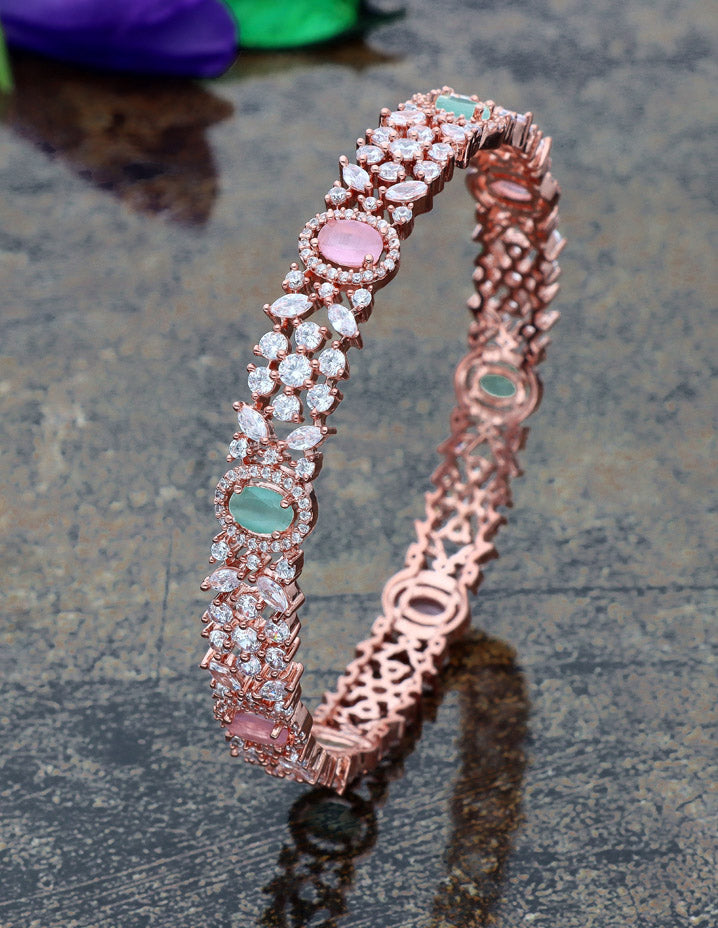 Zircon Kada Bangle zbgl10873/Rose Gold