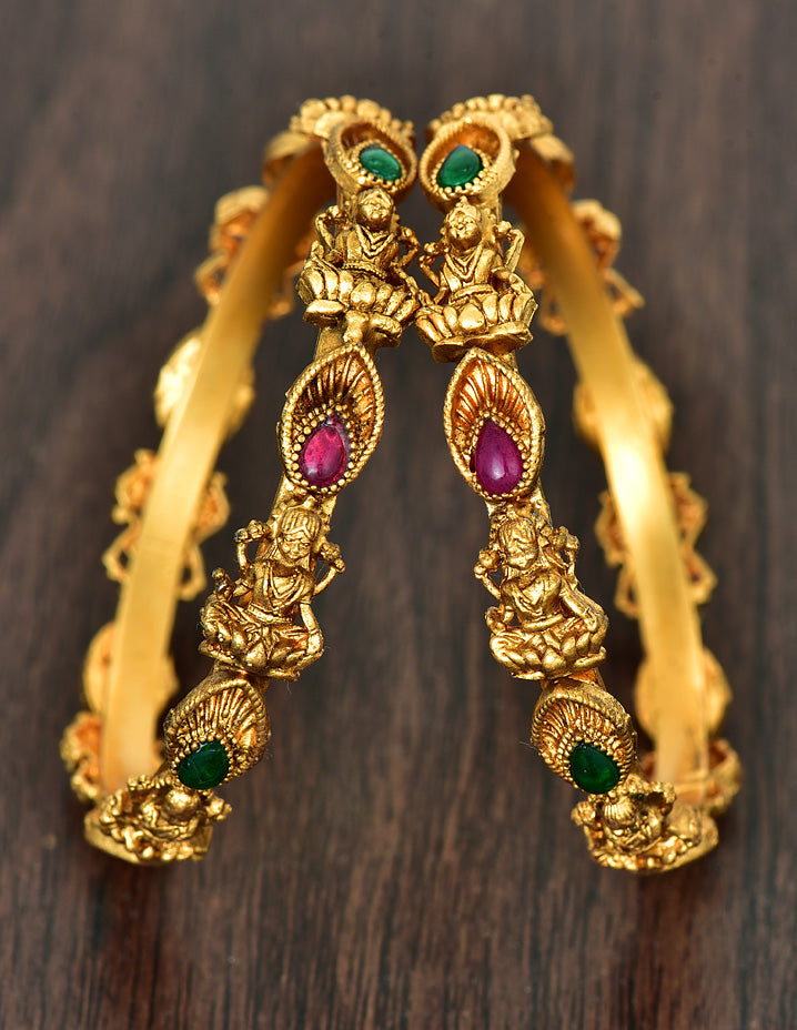 Antique Kempu Matt Baby Bangles ZBGL10927
