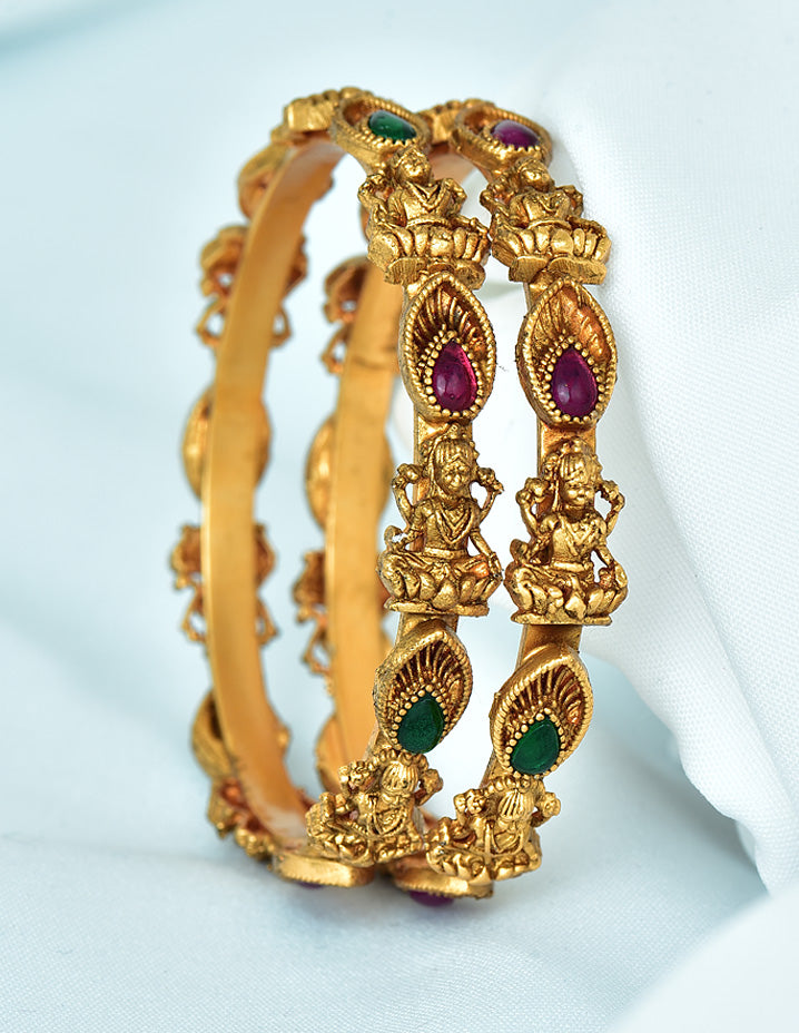 Antique Kempu Matt Baby Bangles ZBGL10927