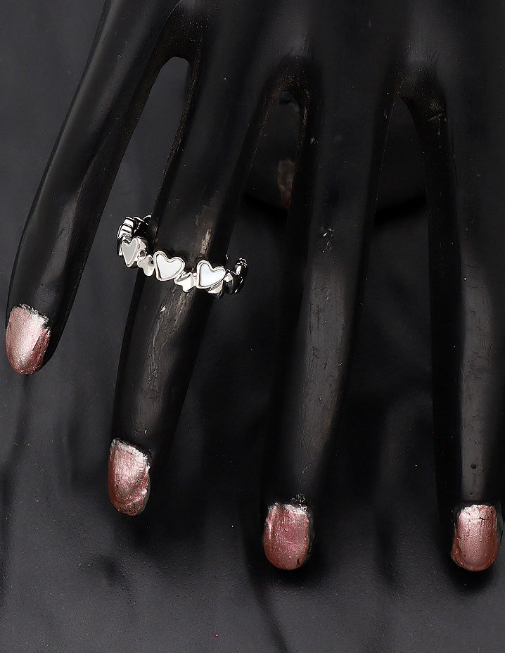 Designer Heart Shape MOP Adjustable Finger Ring