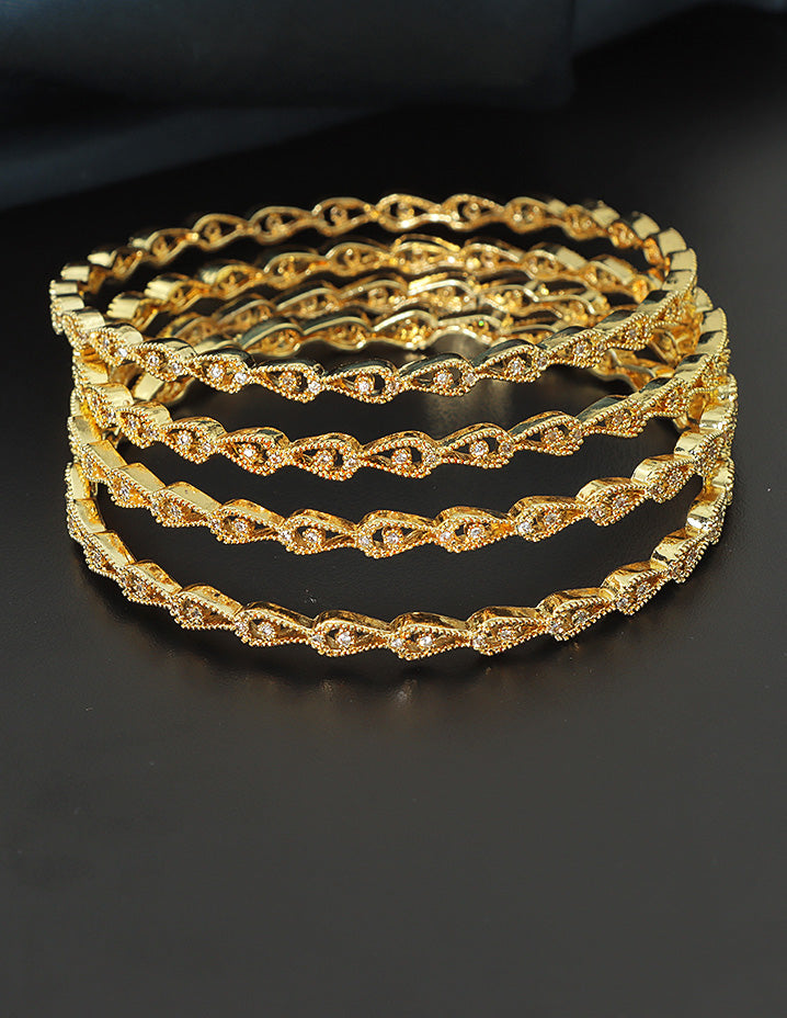 Designer Zirconia Radiance set of 4 Bangles
