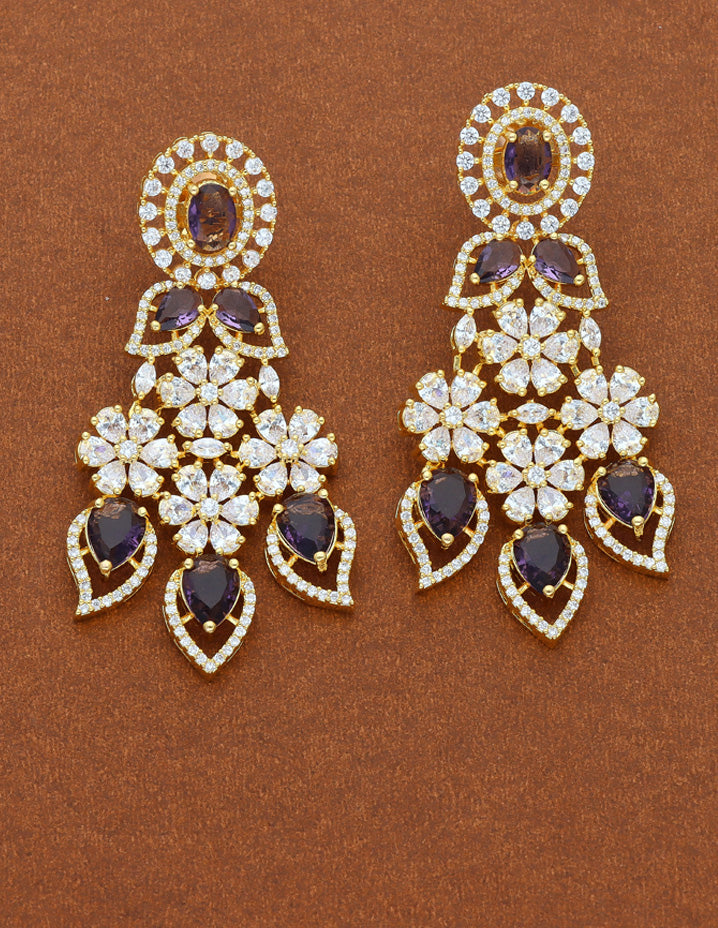 Zirconia Two Layered Designer Necklace Set