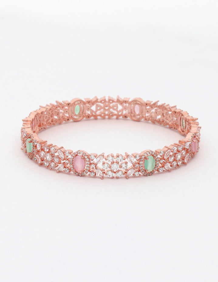 Zircon Kada Bangle zbgl10873/Rose Gold