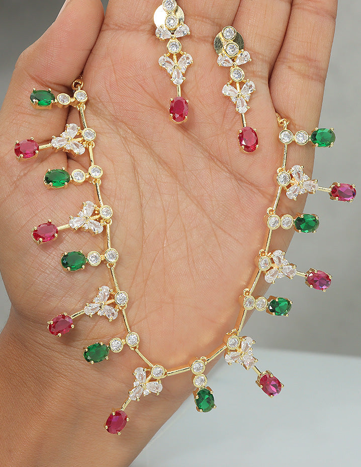 Designer Zirconia Elegance Necklace Set