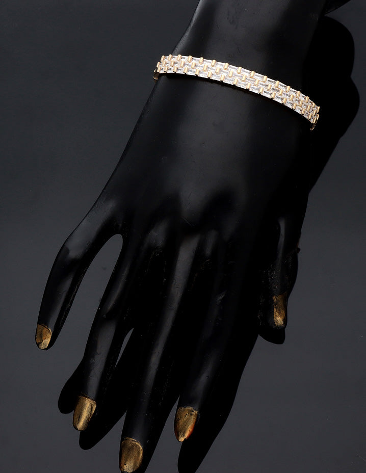 Zirconia Gold Polish Bracelet