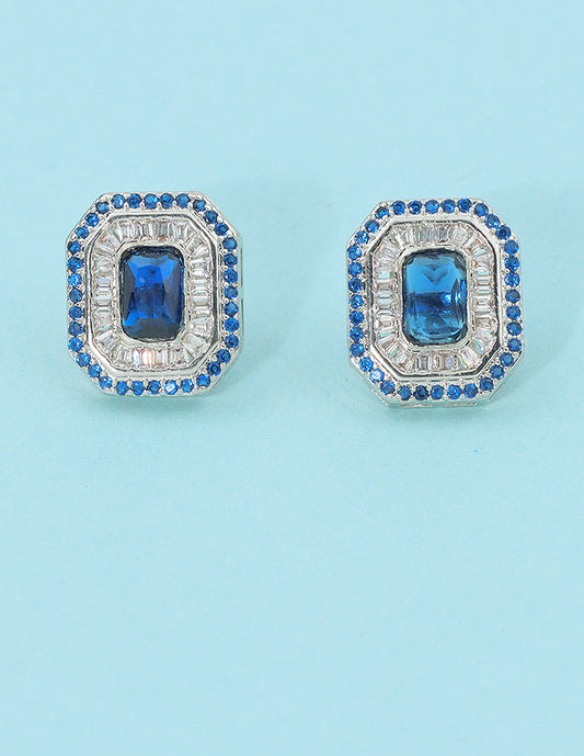 Designer Navy Blue Royal Stud Earrings