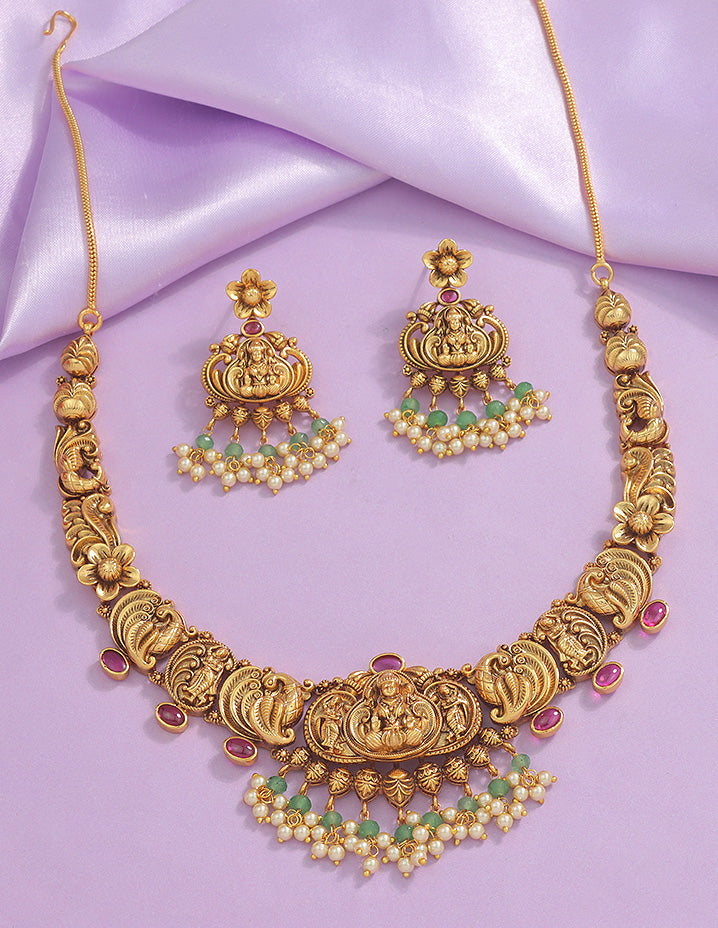 Designer Lakshmi Devi Necklace Set
