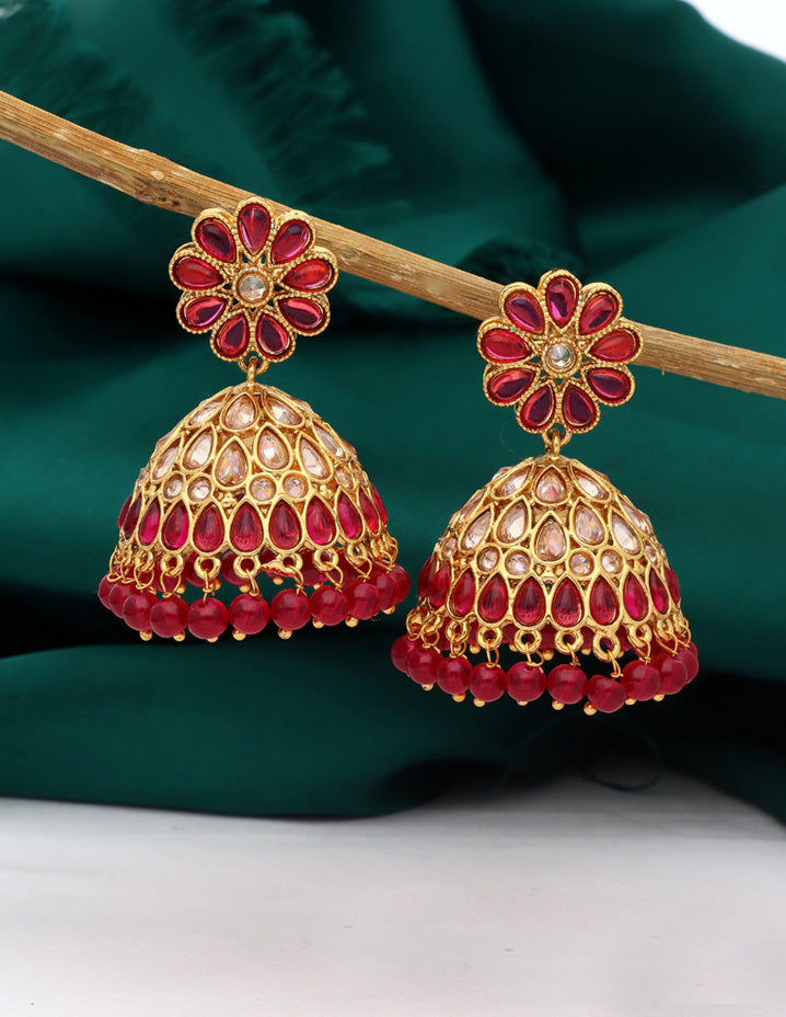 Designer Fancy Floral Jhumka Earrings