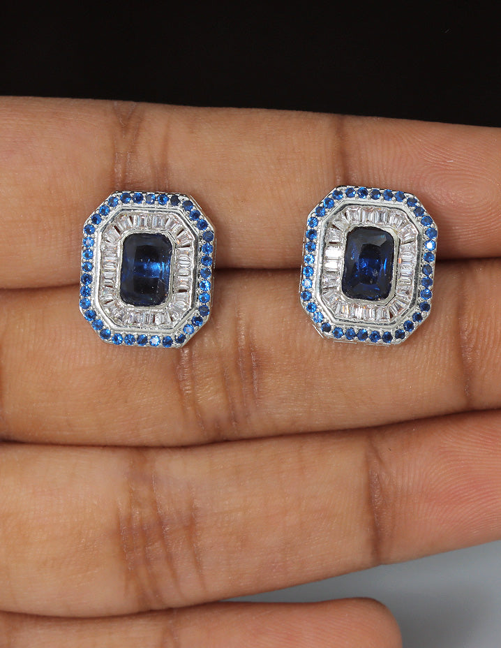 Designer Navy Blue Royal Stud Earrings