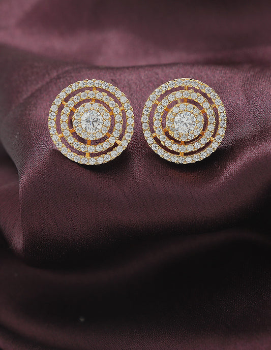 Designer Zirconia Sperical Stud Earrings