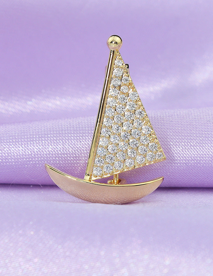 Designer Zirconia and MOP Brooch Combo