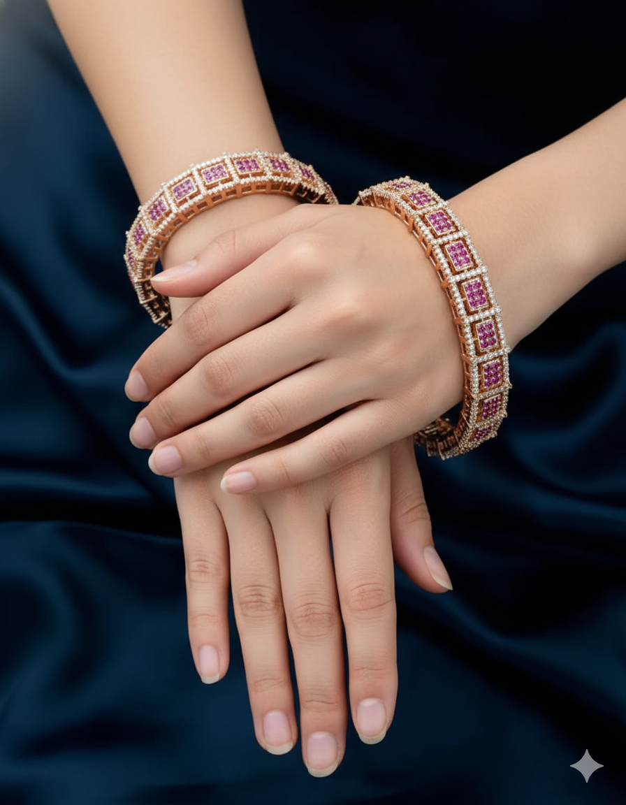 Designer Zirconia Bangles