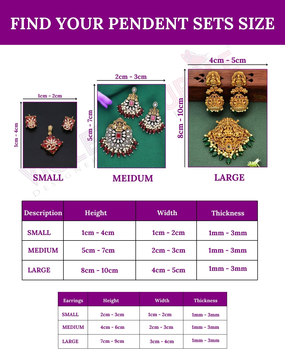 Elegant Victorian Zircon Devi Pendant Set