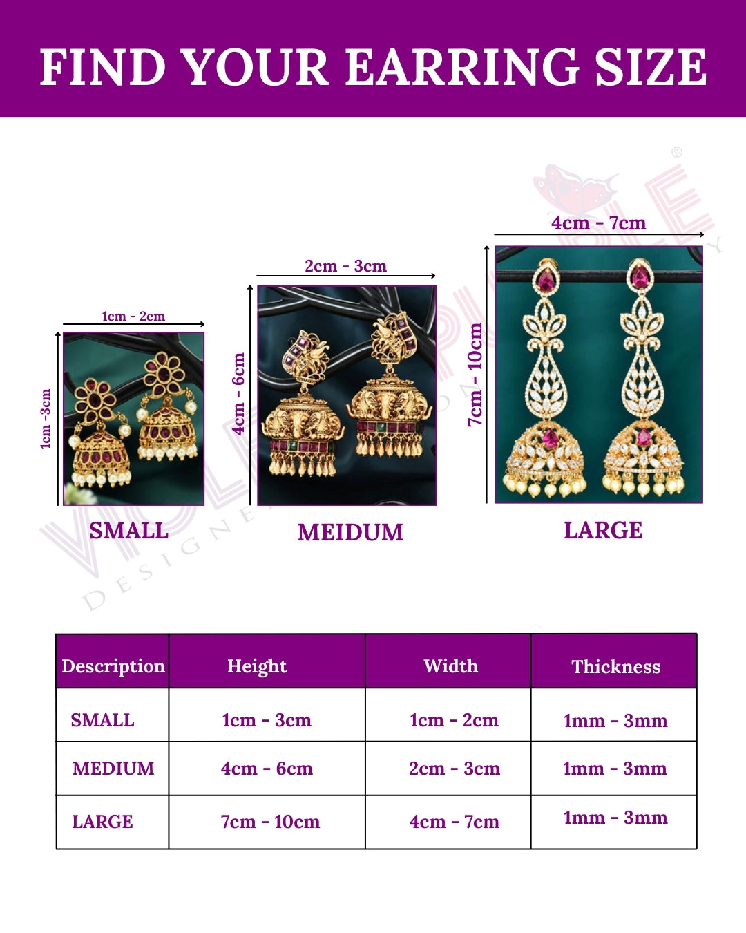 Stunning Designer Zirconia Chandbutta Earrings