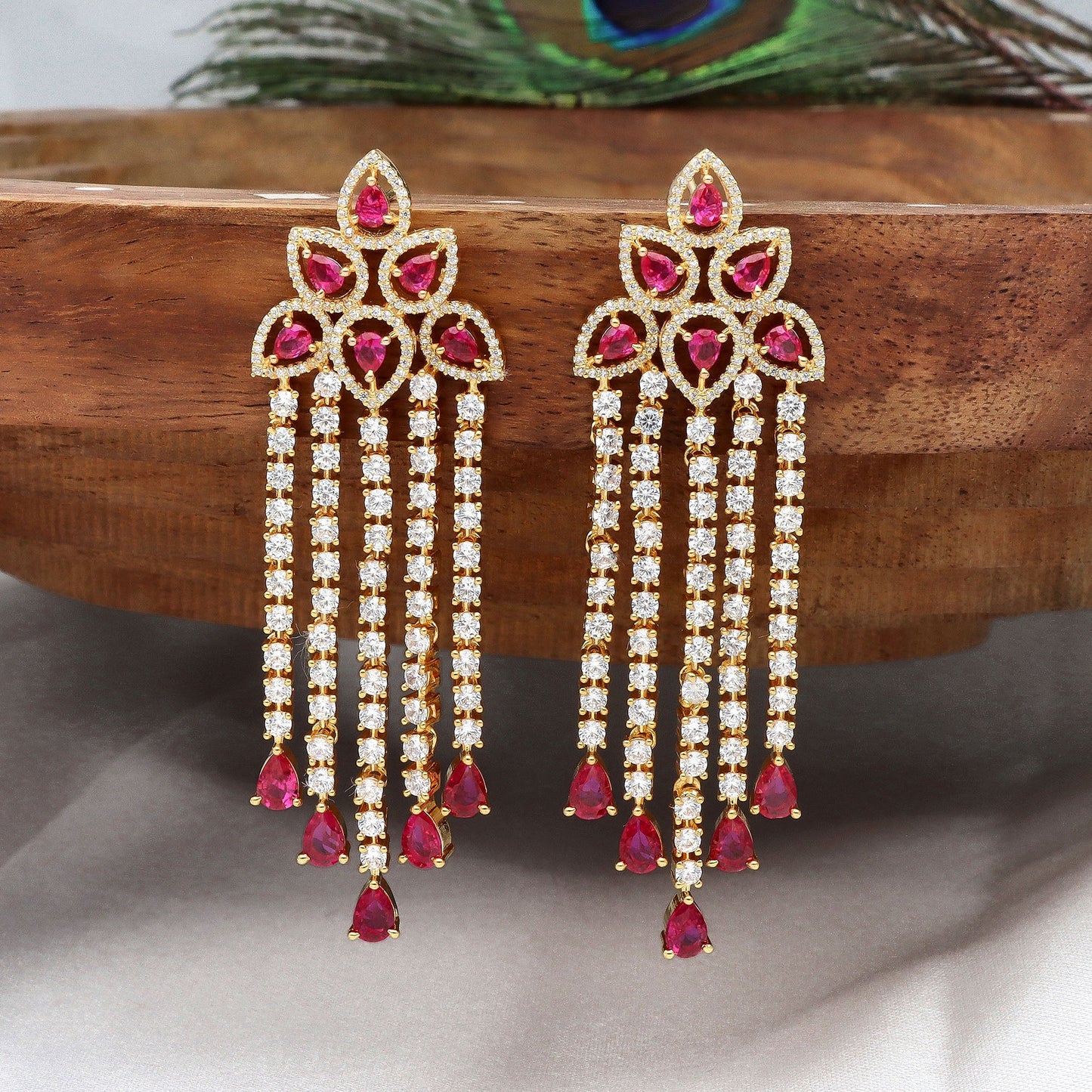 Zirconia Dangler Earrings