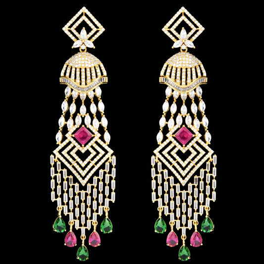 Designer Fancy Zirconia Earrings 64282