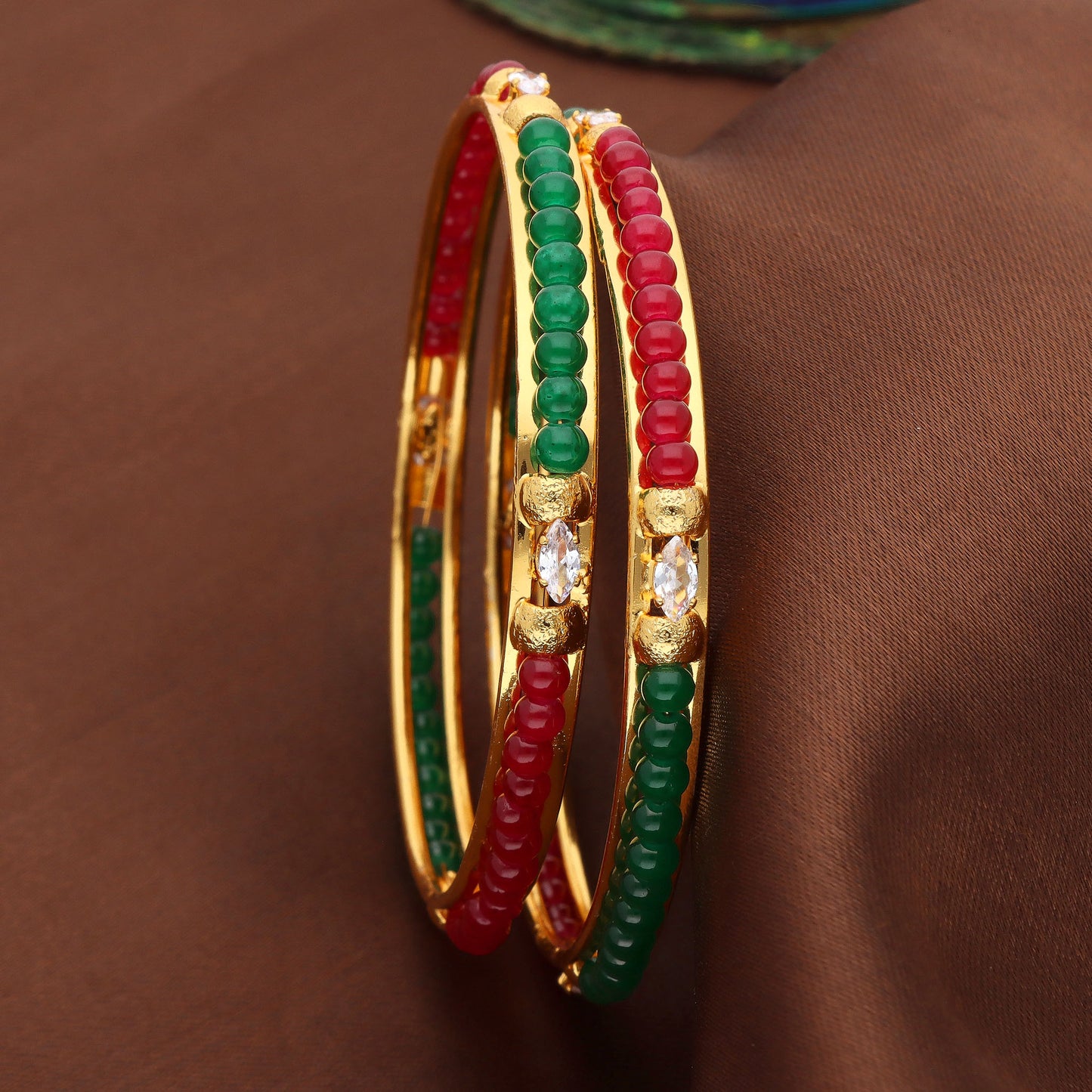 Designer Matt Beads  Bangles