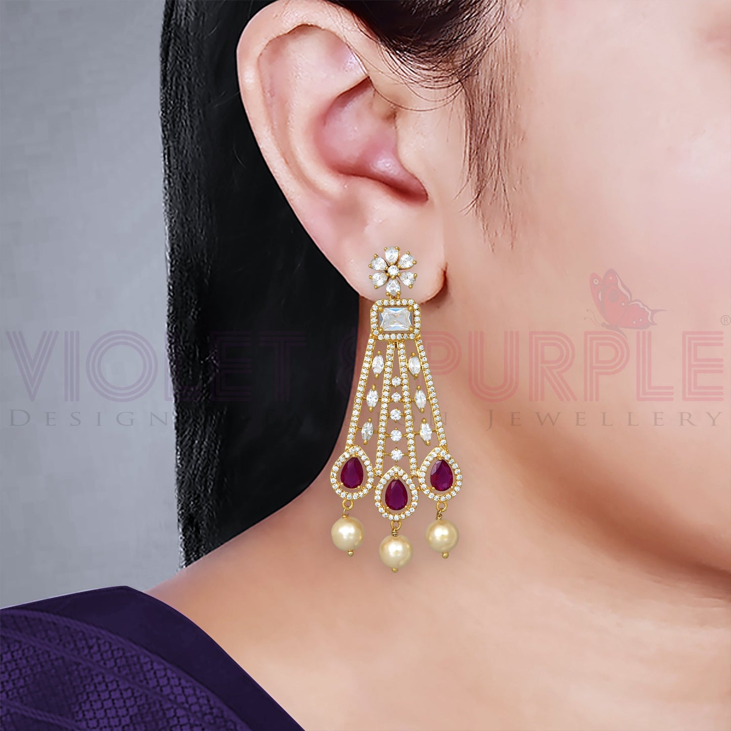 Designer Gold Zirconia Choker Set