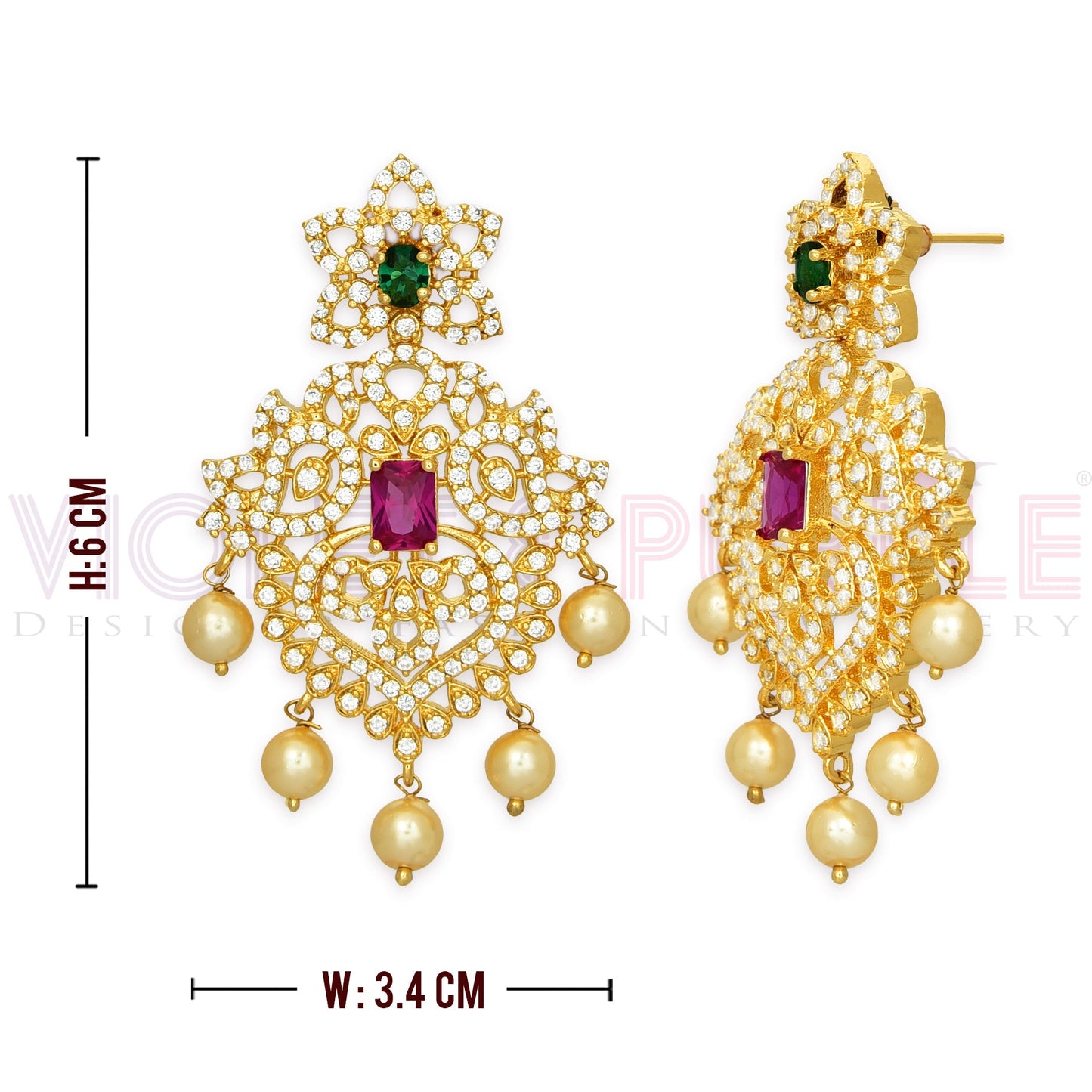 Designer Gold Zirconia Choker Set