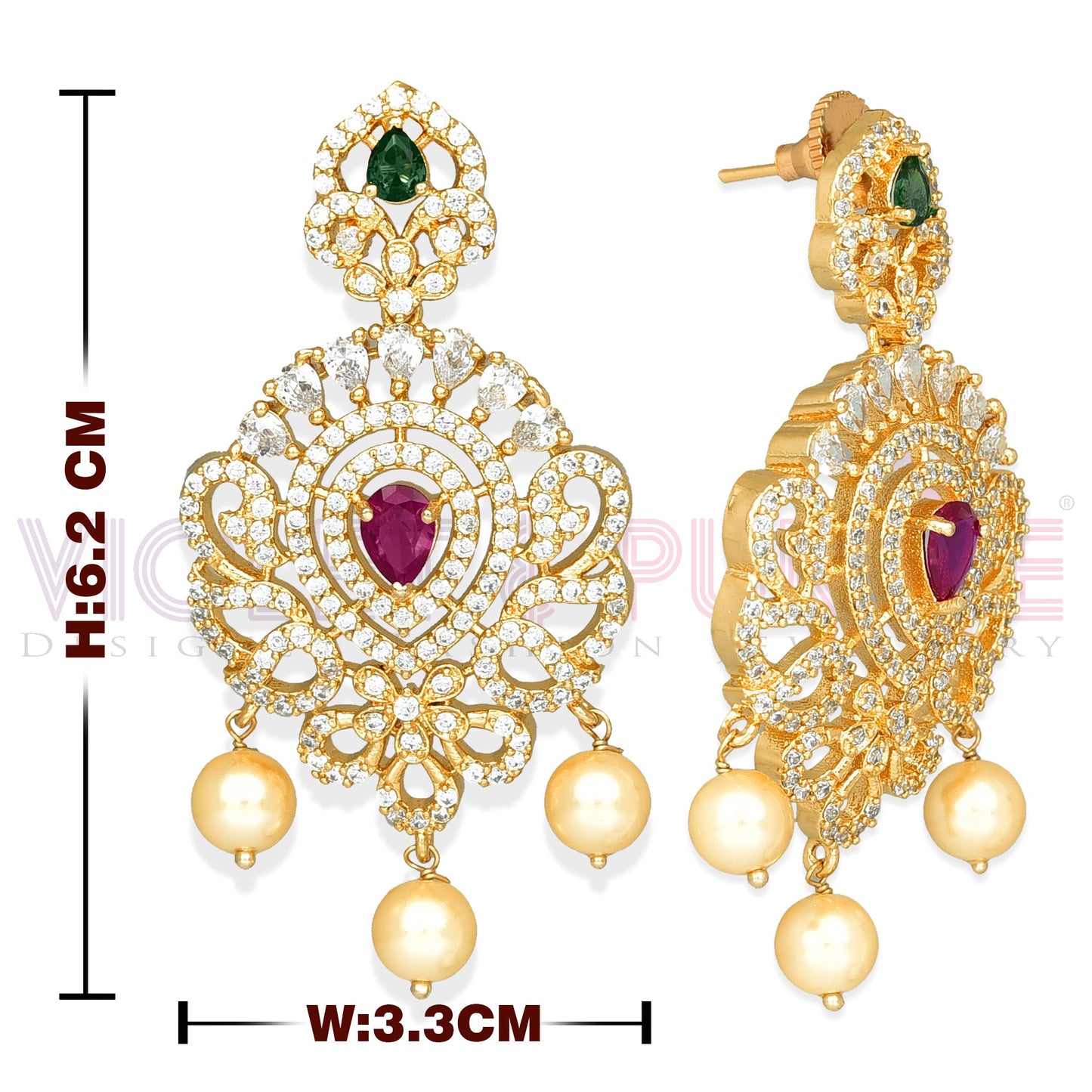 Designer Gold Zirconia Choker Set