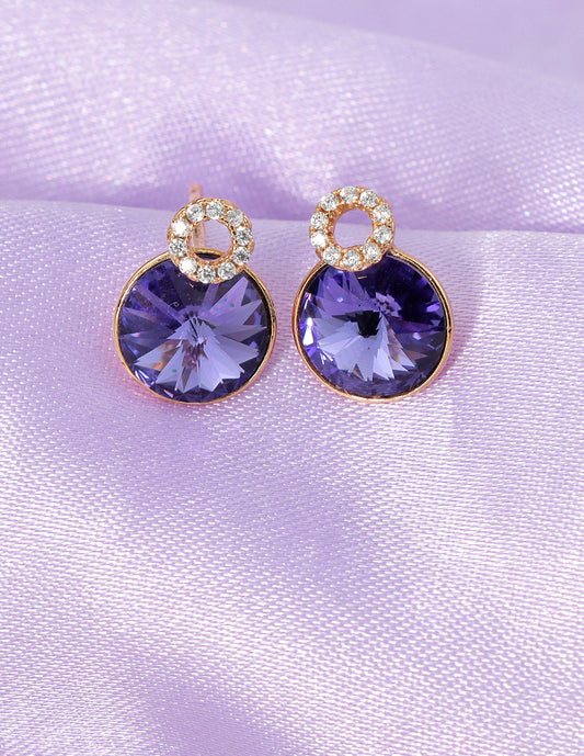 Designer Amethyst Stud Earrings